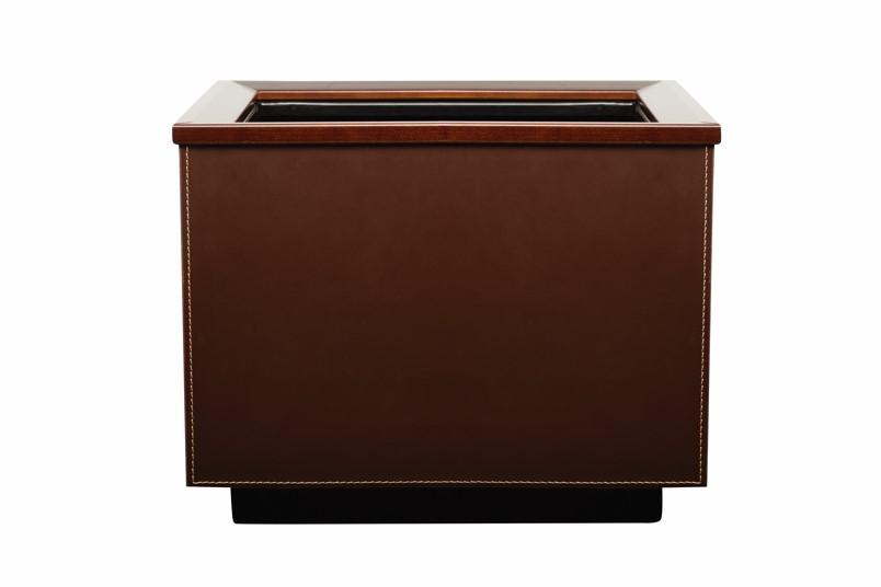 Bőr önöntöző virágcserép CUIR, többféle változatban - Hobby Flower méretek: 54x54x42 akciós termékkép 1