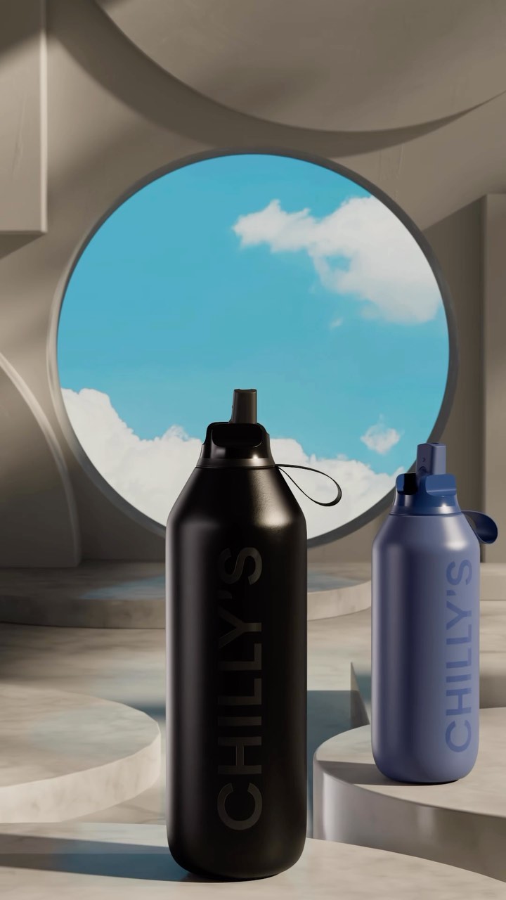 Chilly's Bottles termosz palack - gránitszürke 500 ml, Series 2 Flip edition termék 2. képe