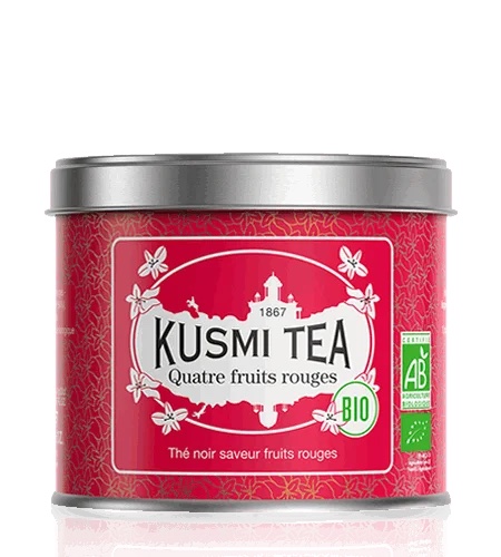 Kusmi Tea Organic Four red fruits  plechovka 100g akciós termékkép 1