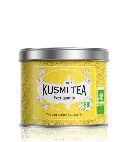 Kusmi Tea Organic Green Jasmine plechovka 100g akciós termékkép 1