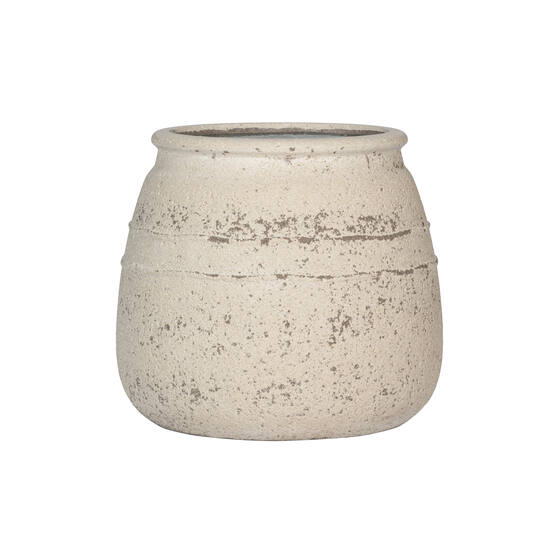 Pottery Pots Hestia, krétafehér, többféle méretben – fazekas edények méretek: L: ⌀ 52 x 46 cm akciós termékkép 1