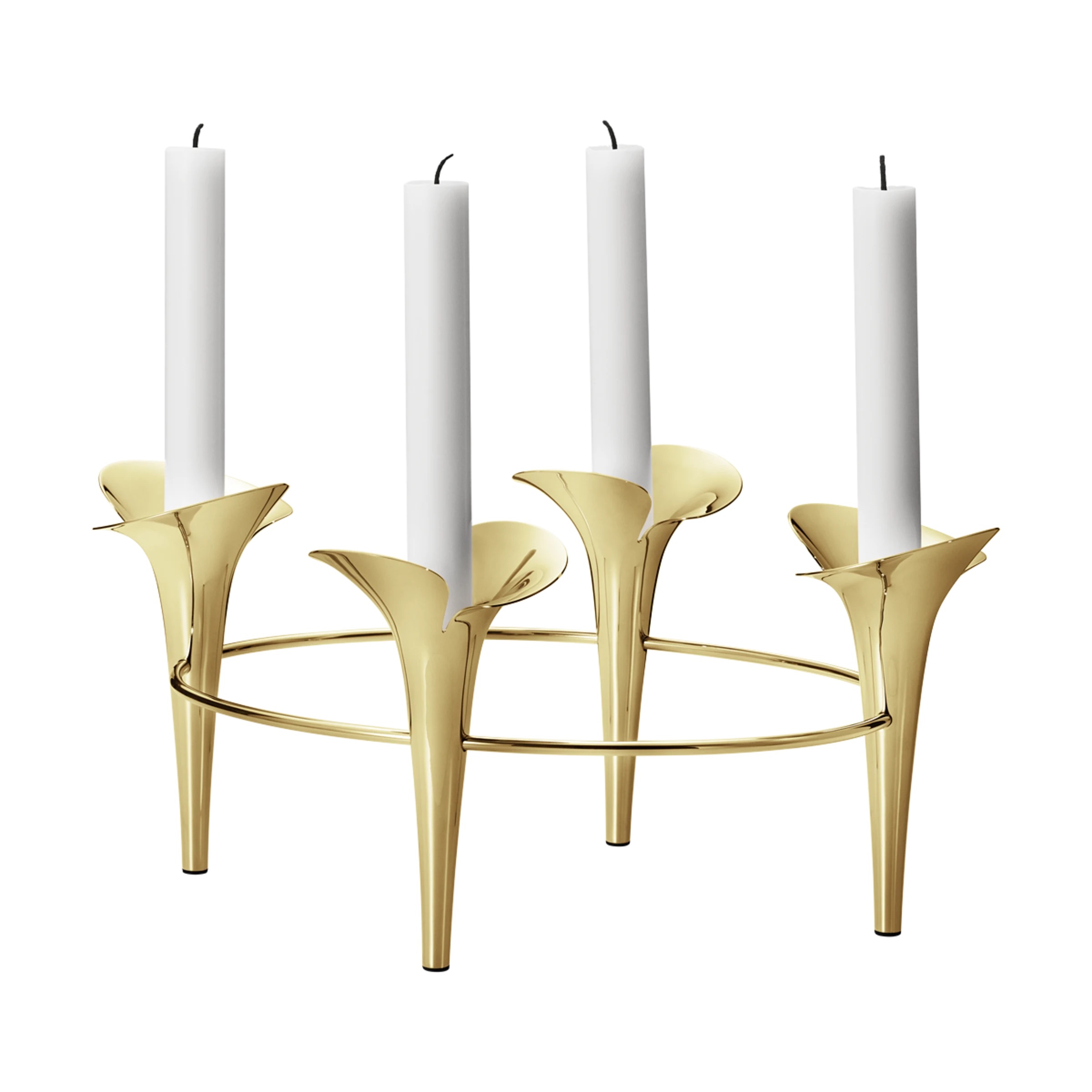 Bloom rozsdamentes acél gyertyatartó, arany - Georg Jensen akciós termékkép 1