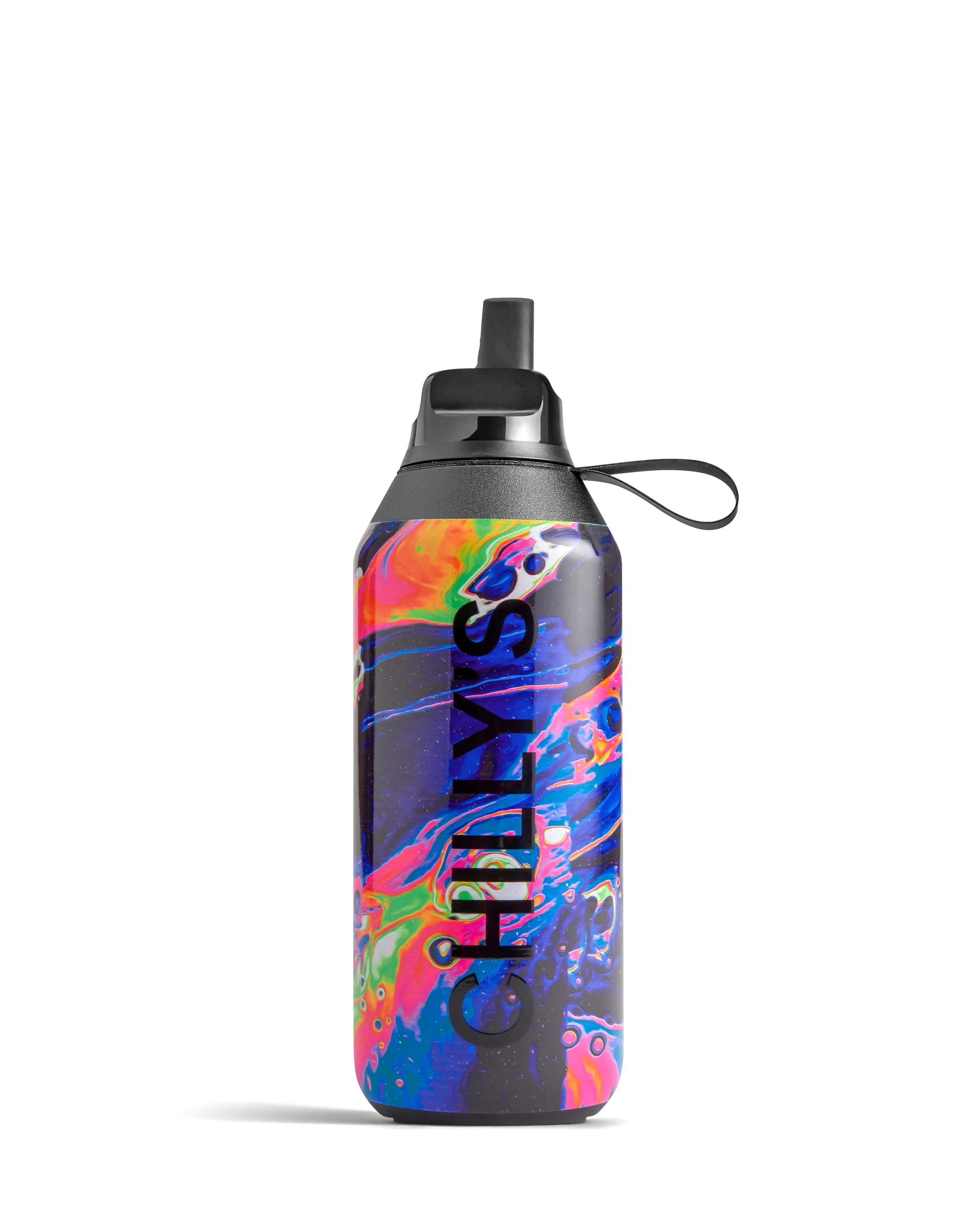Termoszpalack Chilly's Bottles – Dreamscape, Neon Galaxy 500 ml, Series 2 Flip Edition akciós termékkép 1