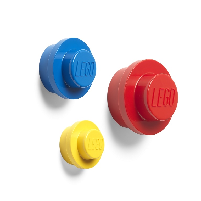 Věšák na zeď, 3 ks, více variant - LEGO szín: fehér, fekete, szürke termék 2. képe