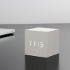 cube click clock white white led 778622