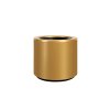 Hengeres önöntözős virágcserép KAVA, többféle - Hobby Flower (Barva zlatá, Rozměry Ø 35 x 35)