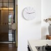 494 3 bile betonove nastenne hodiny kolac na stene v modernim interieru