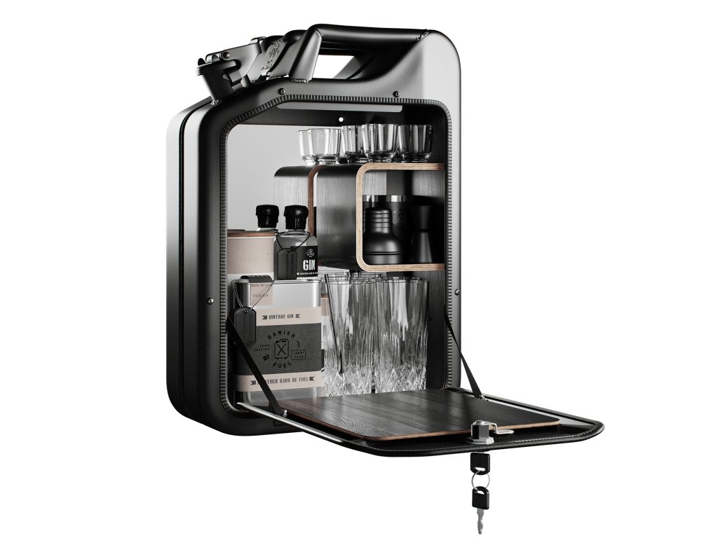 Minibar / kanister - Bar Cabinet, Nano Black, 6 variantov - Danish