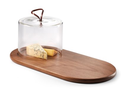 353003 WALNUT kaeseplatte kaeseglocke kaesebrett aus walnussholz