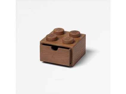 40200901 LEGO 2x2 Wooden Desk Drawer Dark Stained