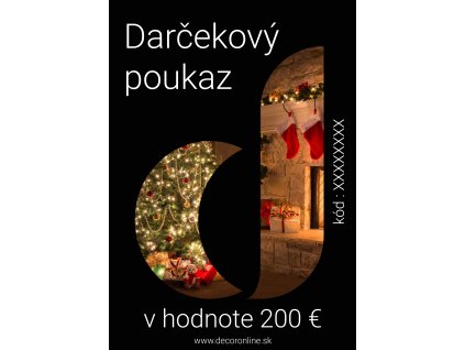 Darčekový poukaz v hodnote 200 €