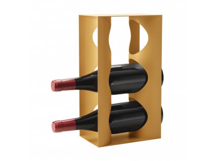 10019689 ALFREDO WINE RACK IRON STEEL YELLOW 02