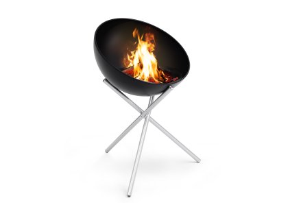 00250 BOWL 57 mit Dreibein Holz geschwenkt Feuer