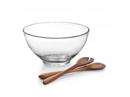 MT1148 Moderne Salad Bowl w Wood Servers