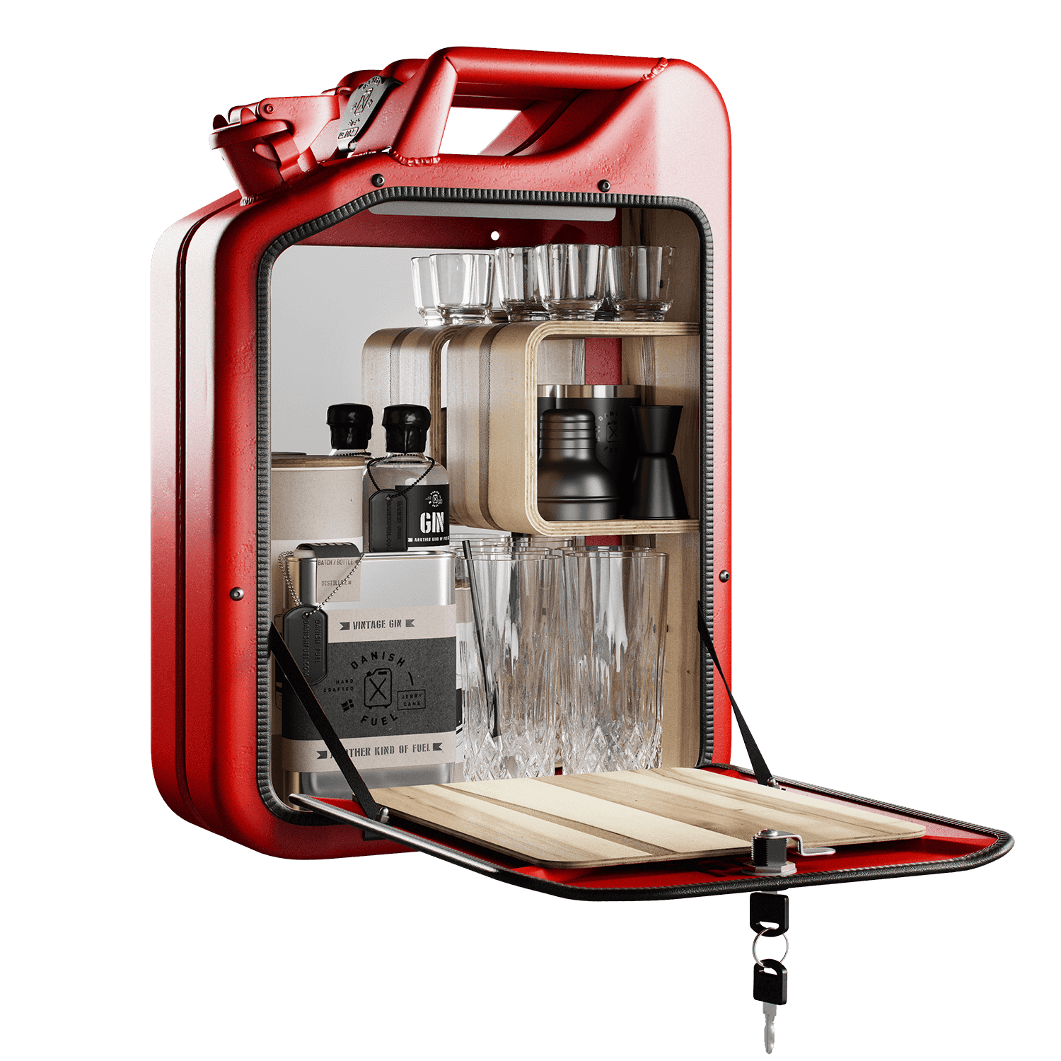 Minibar / kanister - Bar Cabinet, Gas Red, 6 variantov - Danish Fuel Varianta: Red Gum
