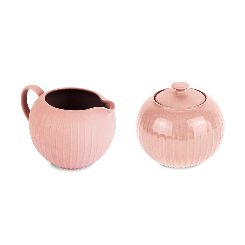 E-shop Porcelánový set cukorničky a mliečenky, ružový - WD Lifestyle