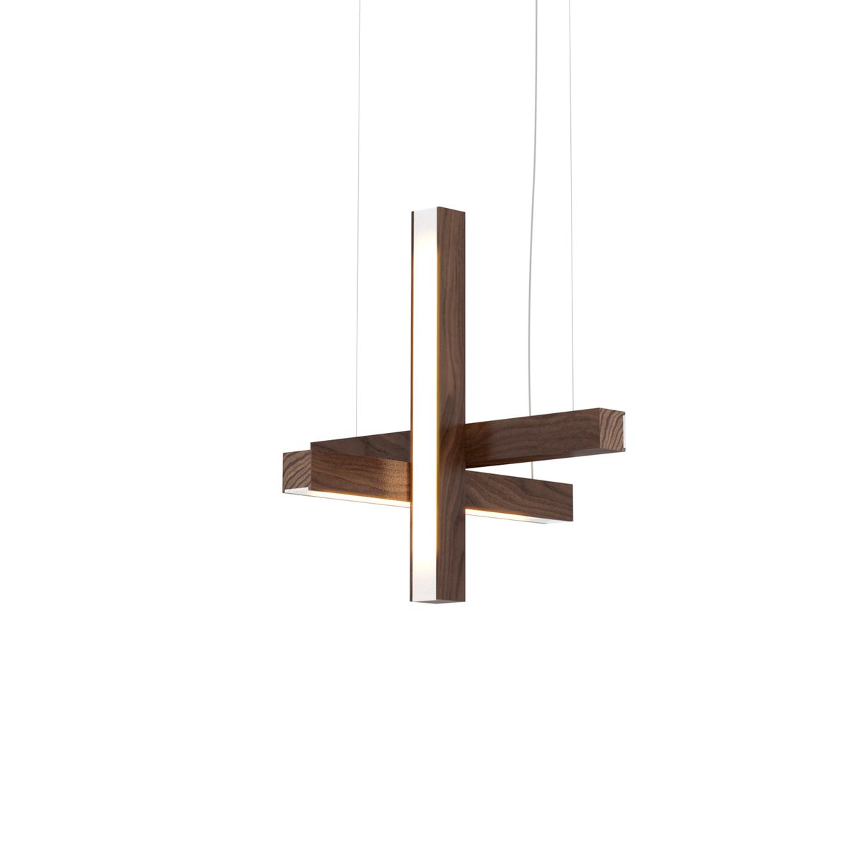 Závesné svetlo LED40 tvar kríž, viac variantov - TUNTO Model: přírodní ořech