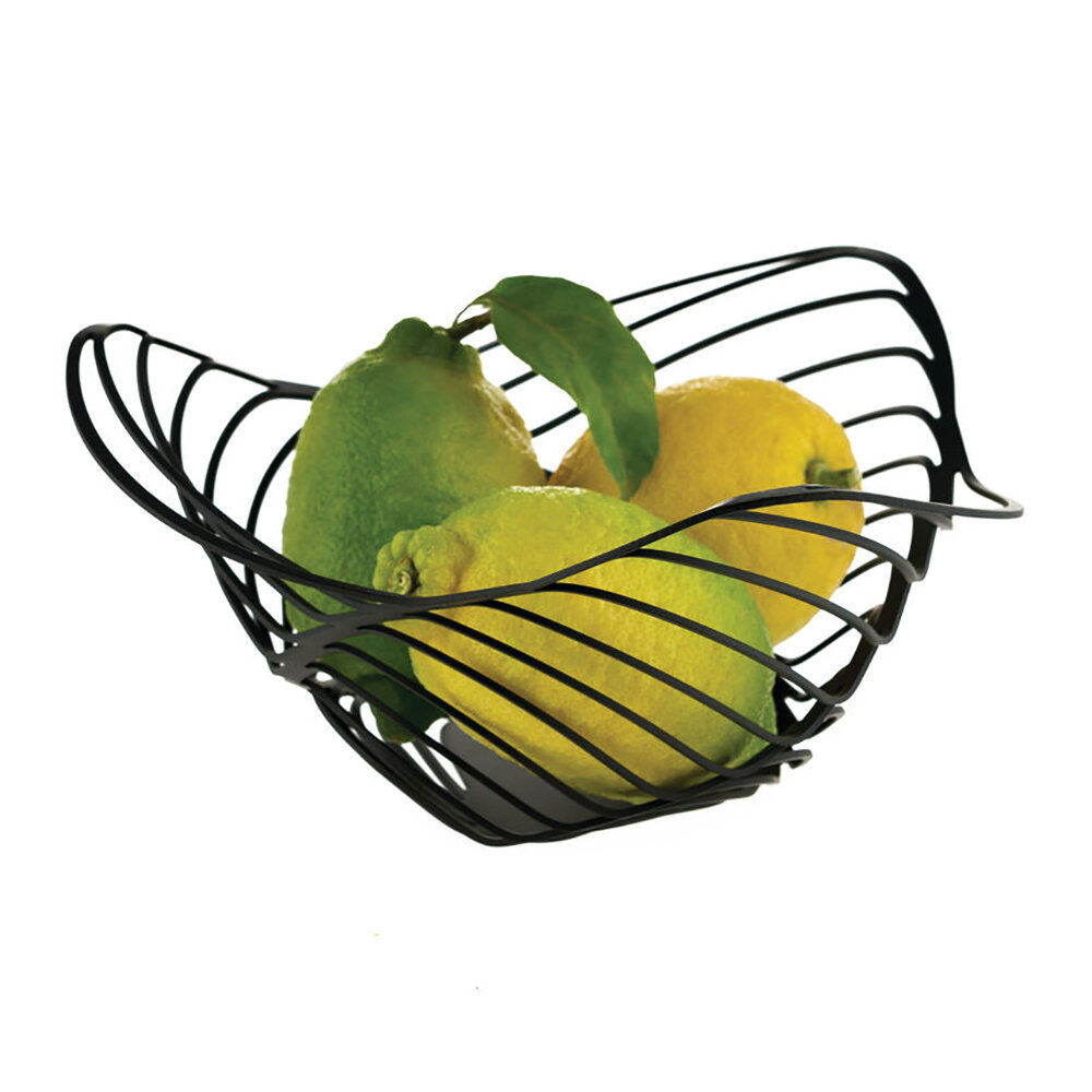 E-shop Dizajnová nádoba na ovocie Trinity 12 B, čierna, priem. 26 cm - Alessi