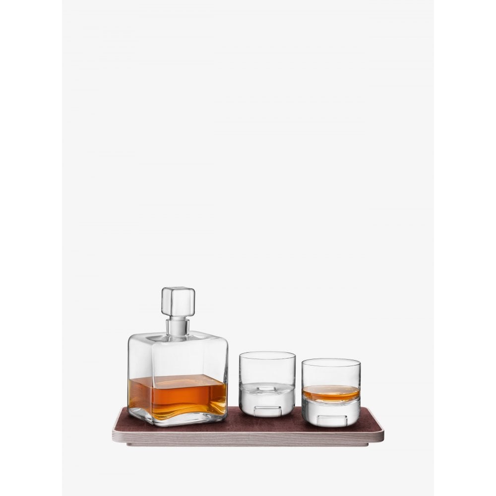 E-shop Súprava na whisky s jaseňovým podnosom a korkom - LSA International