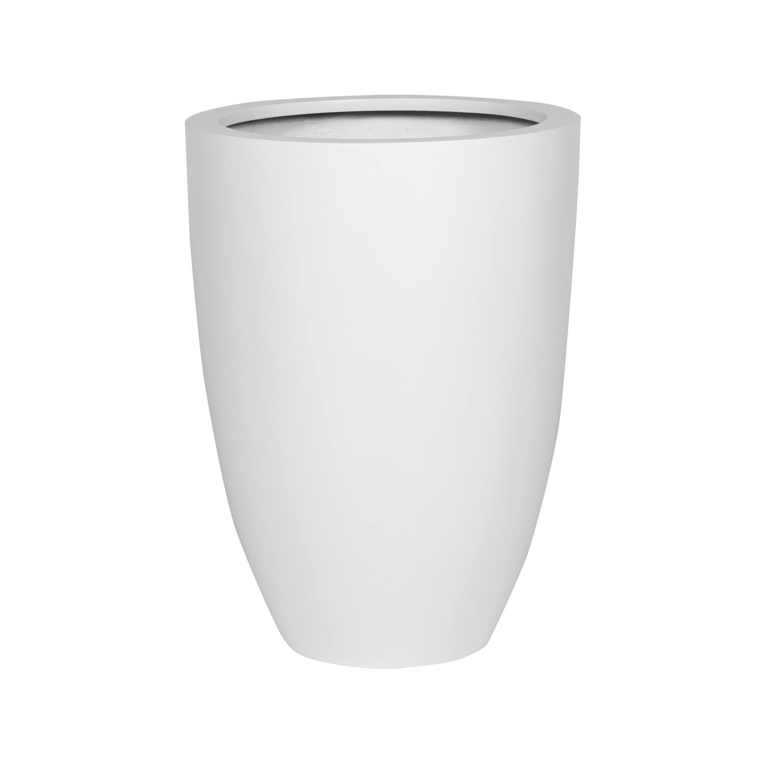 E-shop Pottery Pots Kvetináč Ben, farba matná biela, viac veľkostí - PotteryPots Velikost: L - v. 55 cm, ⌀ 40 cm