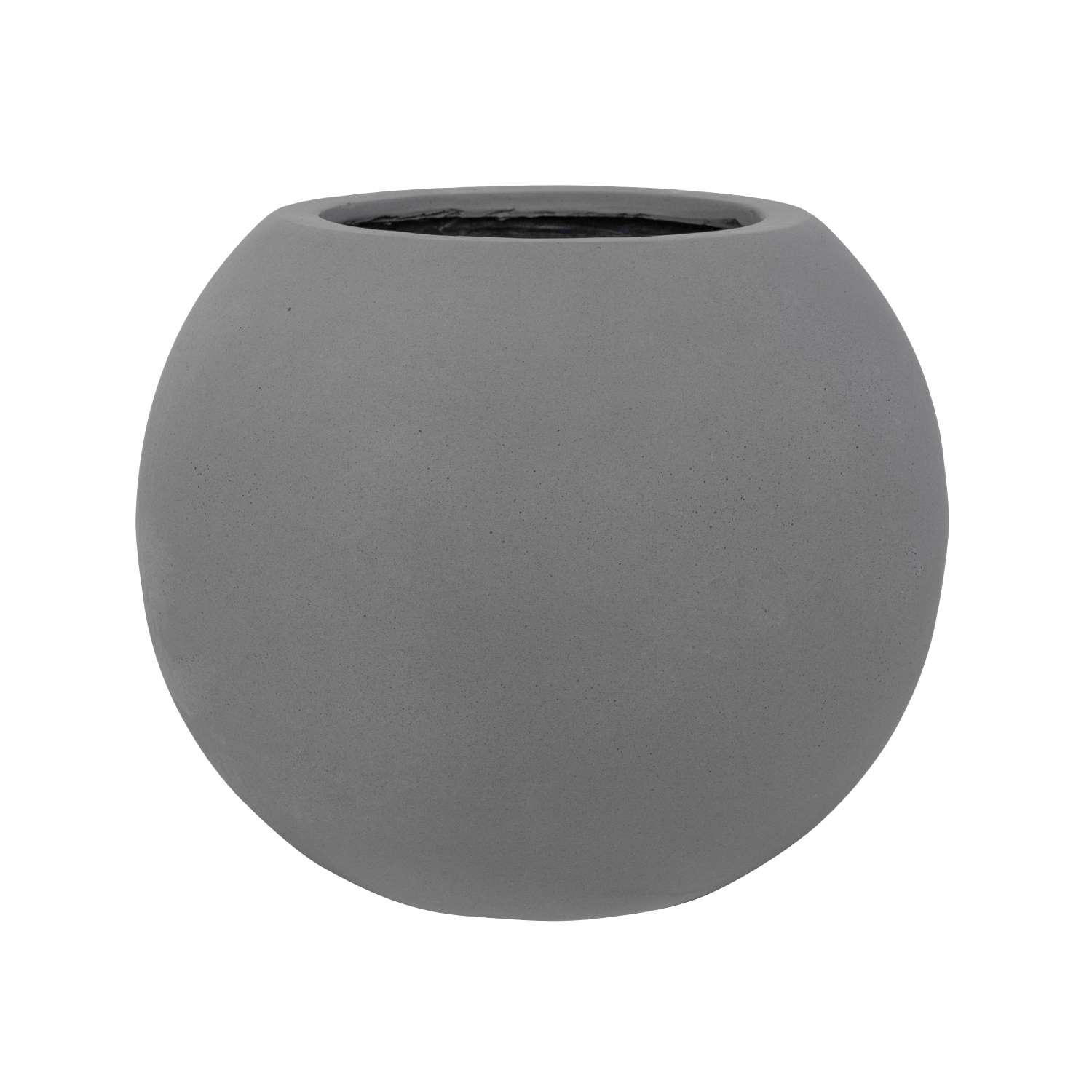 Kvetináč Beth, farba sivá, viac veľkostí - PotteryPots Velikost: S - v. 25 cm, ⌀ 31 cm