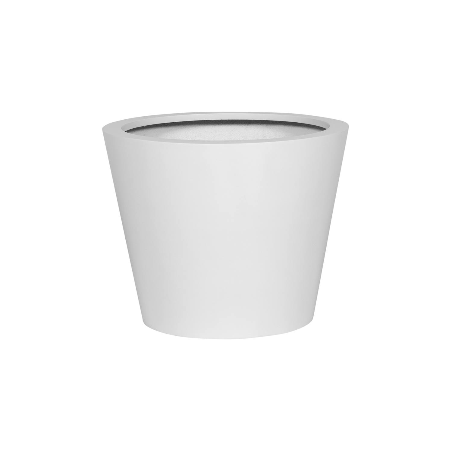 Kvetináč Bucket, farba lesklá biela, viac veľkostí - PotteryPots Velikost: M - v. 50 cm, ⌀ 58 cm