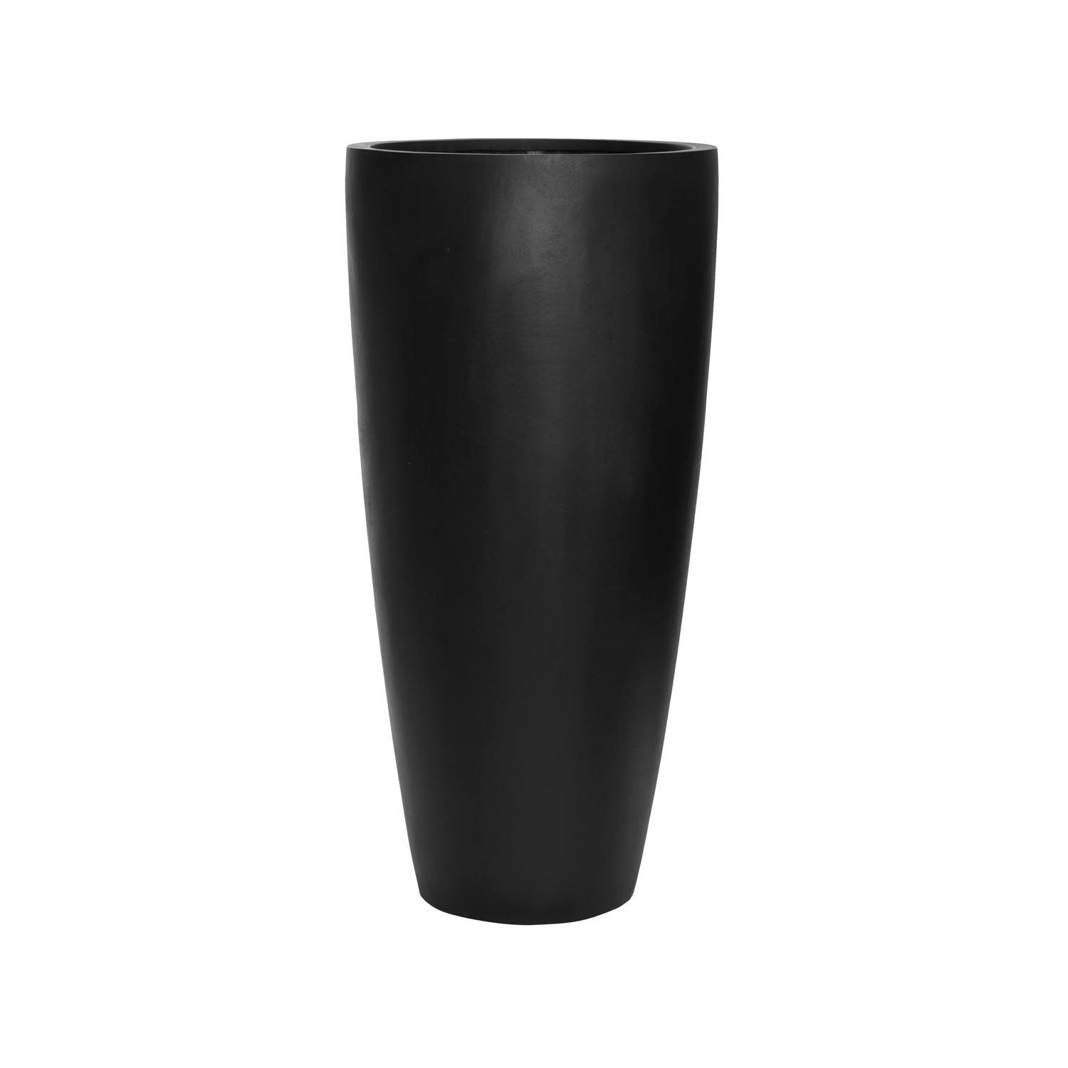 Kvetináč Dax, farba leská čierna, viac veľkostí - PotteryPots Velikost: XL - v. 100 cm, ⌀ 47 cm