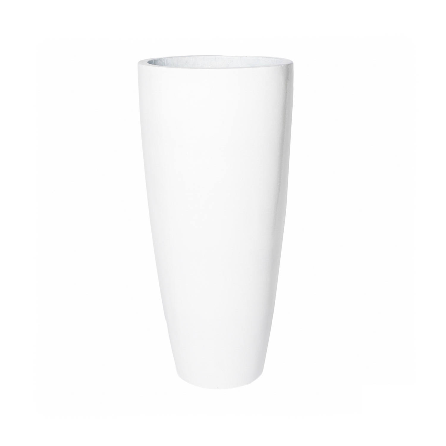 E-shop Pottery Pots Kvetináč Dax, farba lesklá biela, viac veľkostí - PotteryPots Velikost: L - v. 80 cm, ⌀ 37 cm