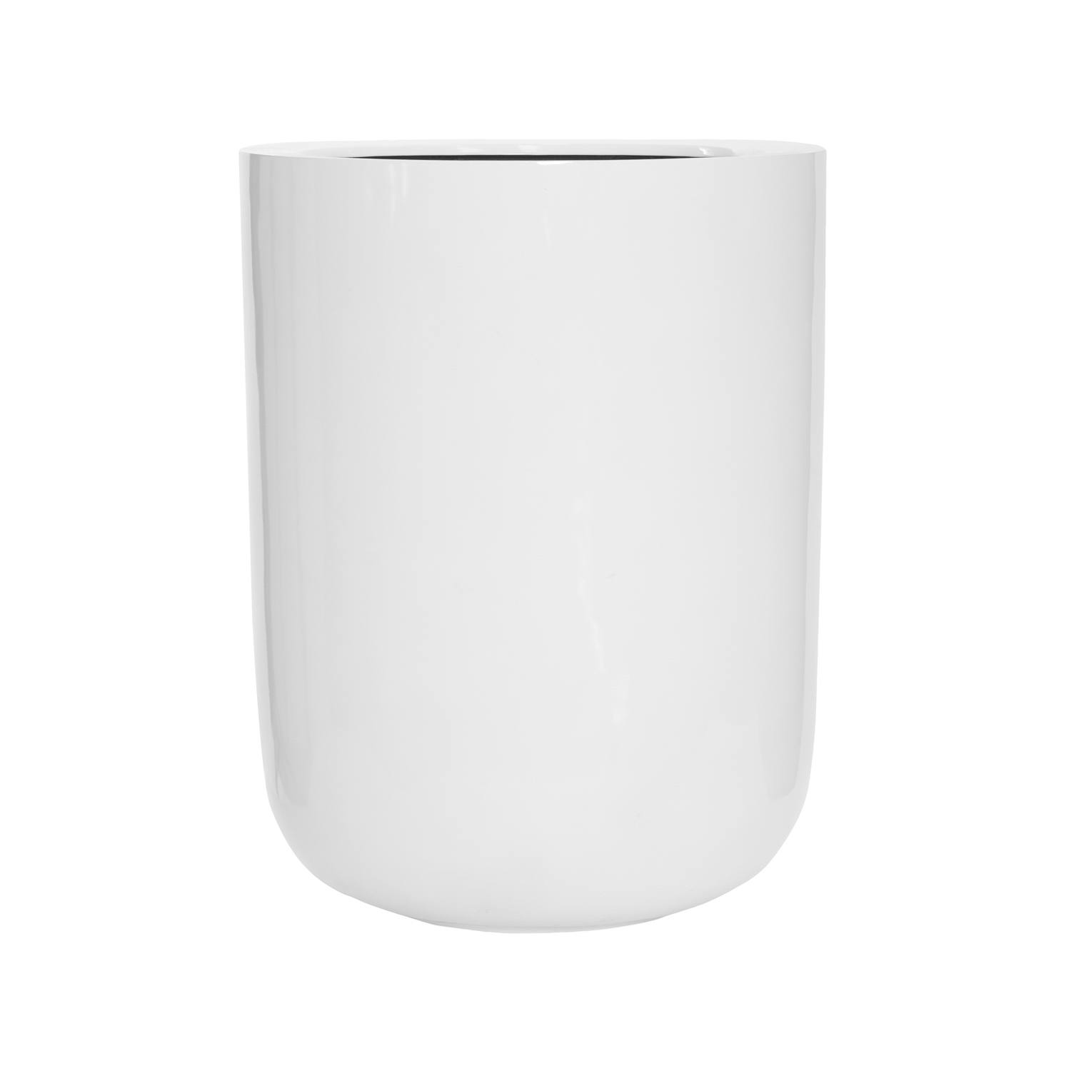 Kvetináč Dice, farba lesklá biela, viac veľkostí - PotteryPots Velikost: L - v. 44 cm, ⌀ 34 cm