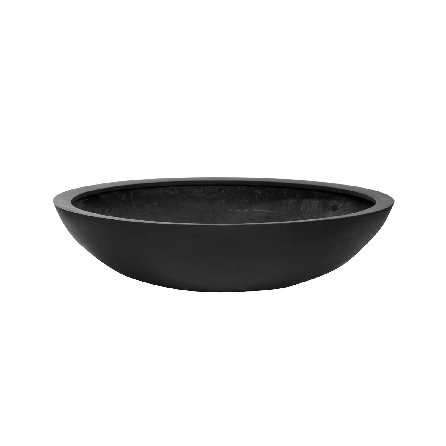 Kvetináč Jumbo Bowl, farba čierna, viac veľkostí - PotteryPots Velikost: L - v. 27 cm, ⌀ 110 cm