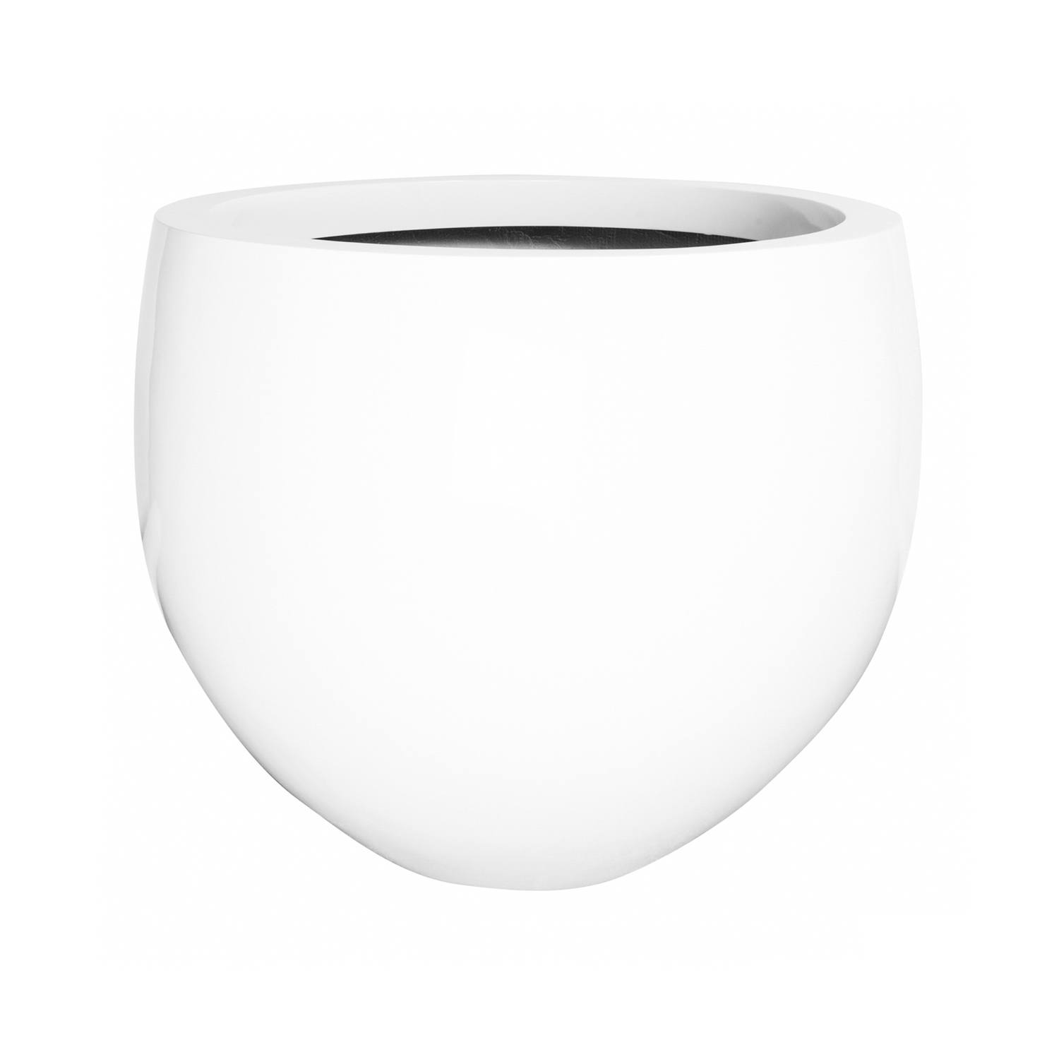 E-shop Pottery Pots Kvetináč Jumbo Orb, farba lesklá biela, viac veľkostí - PotteryPots Velikost: M - v. 93 cm, ⌀ 110 cm