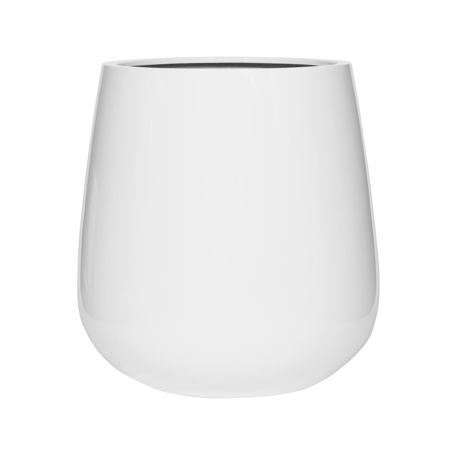 E-shop Pottery Pots Kvetináč Pax, farba lesklá biela, viac veľkostí - PotteryPots Velikost: M - v. 46 cm, ⌀ 44 cm