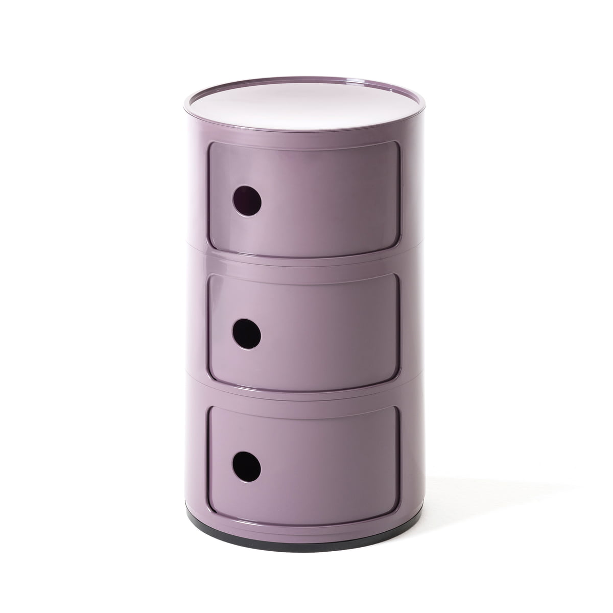 E-shop Kartell Stolík s úložným priestorom Componibili 4967, 3 úložné diely, viac farieb Farba: fialová