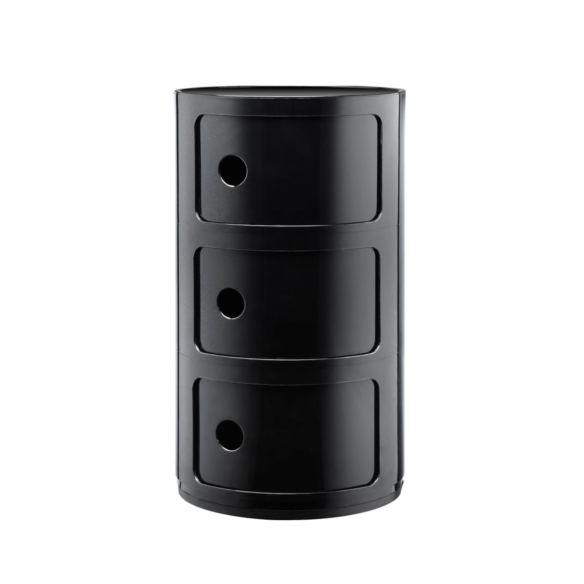 E-shop Kartell Stolík s úložným priestorom Componibili 4967, 3 úložné diely, viac farieb Farba: černá