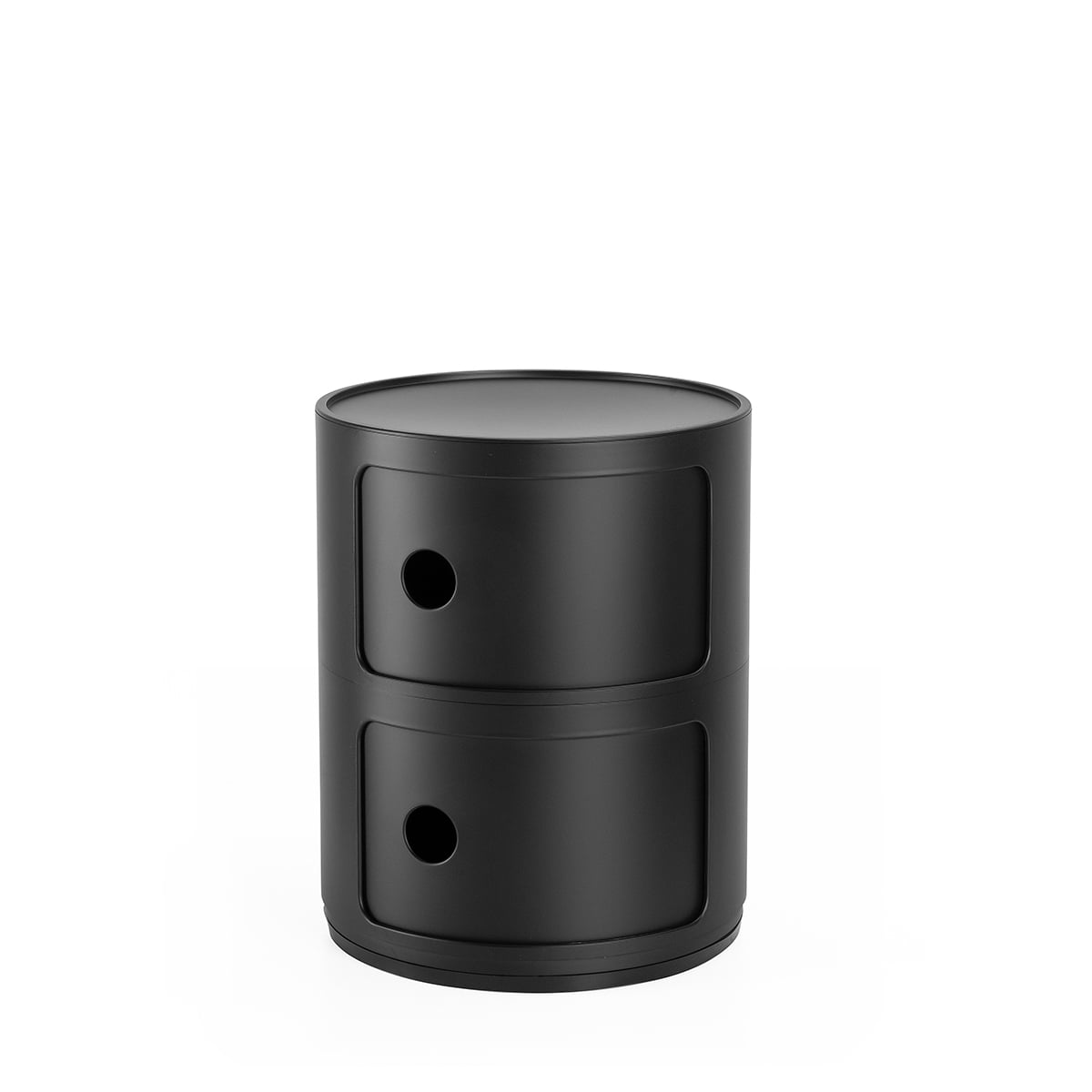 E-shop Kartell Stolík s úložným priestorom Componibili 4986, matný, 2 úložné diely, viac farieb Farba: černá