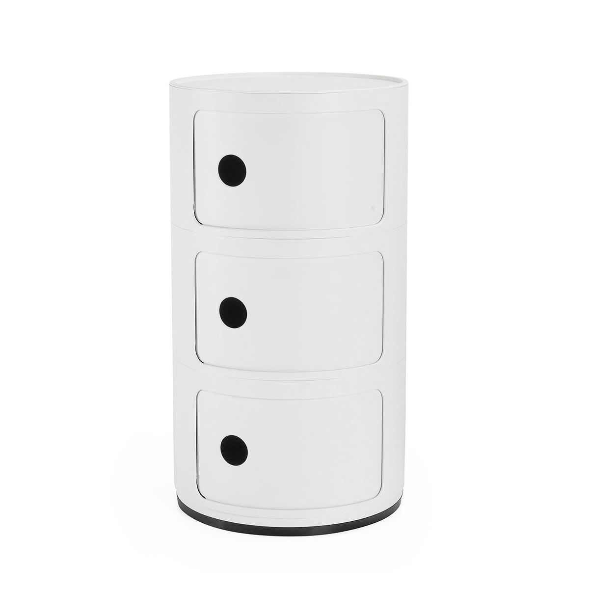 E-shop Kartell Stolík s úložným priestorom Componibili 4988, matný, 3 úložné diely, viac farieb Farba: bílá