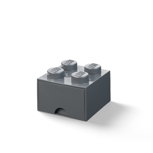 Úložný box 4 so zásuvkou, viac variant - LEGO Farba: tmavě šedá