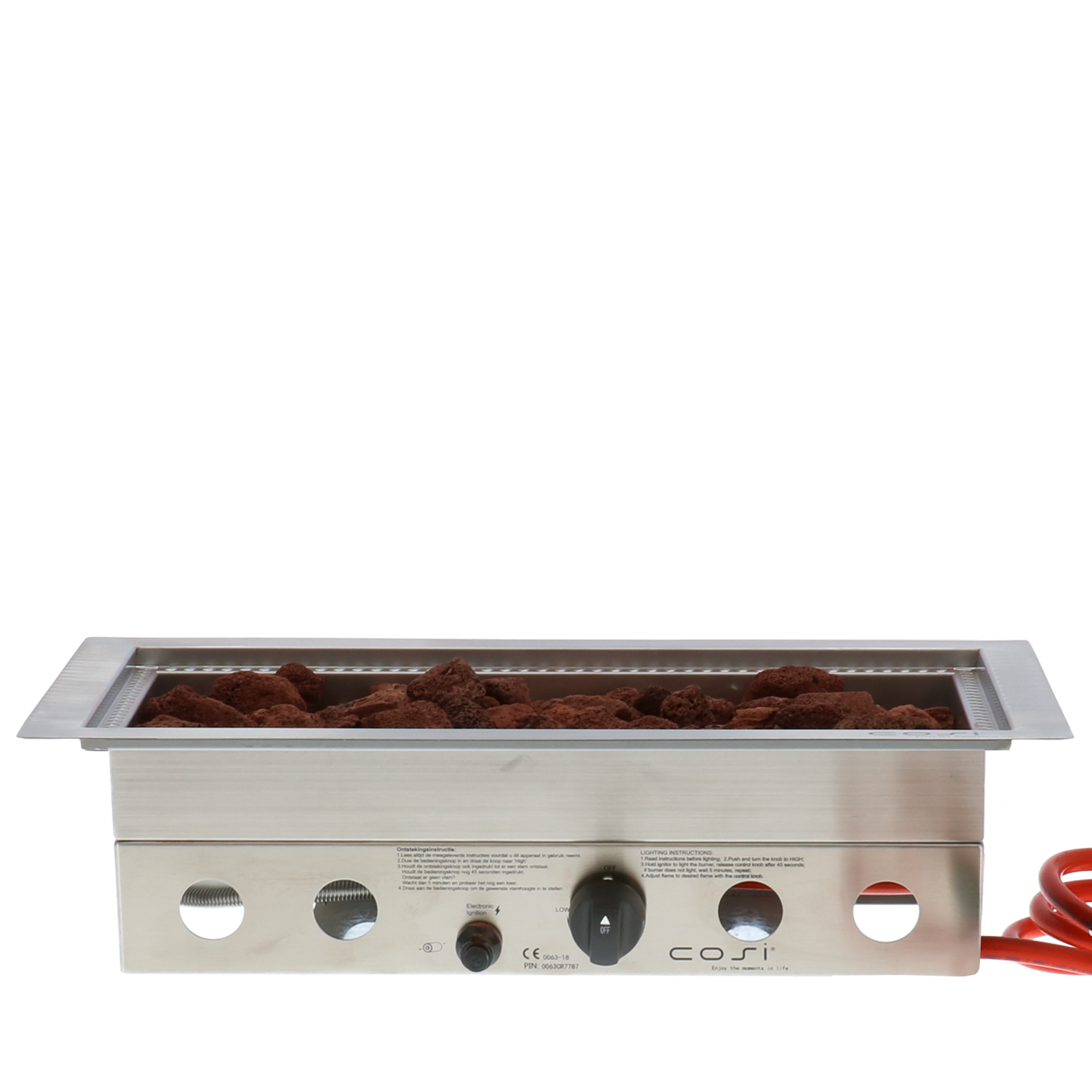 Gas burner COSI - type Cosiburner longitudinal - stainless steel