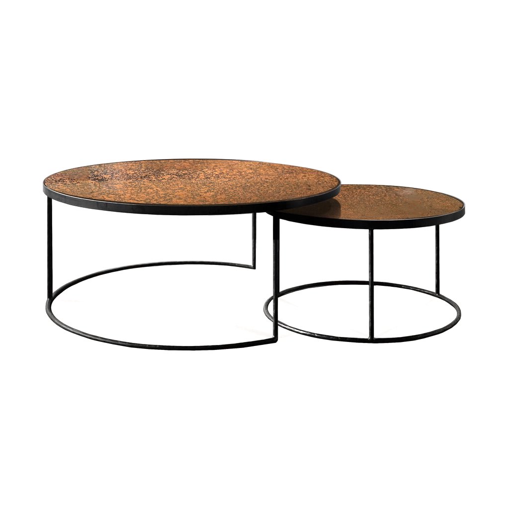 E-shop Konferenčný stolík Bronze Copper Nesting (set 2ks) - Ethnicraft