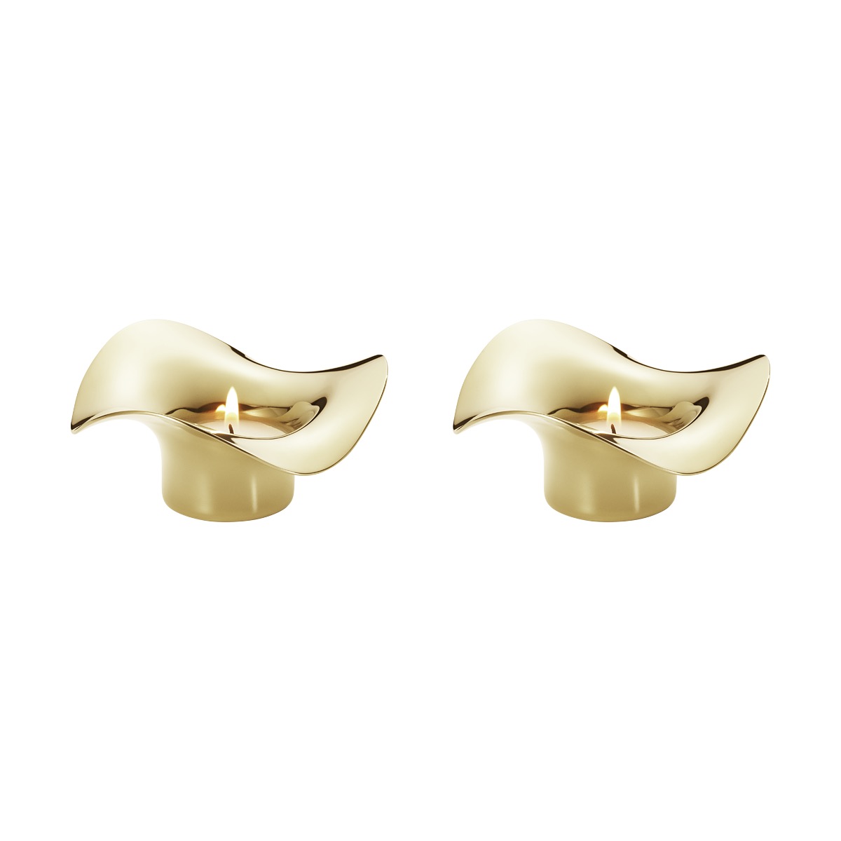 E-shop Pozlátený čajový svietnik Cobra, set 2 ks - Georg Jensen