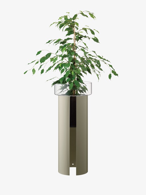 Terrazza kvetináč, v. 75 cm, Ø32 cm číra/betónovo sivá - LSA international