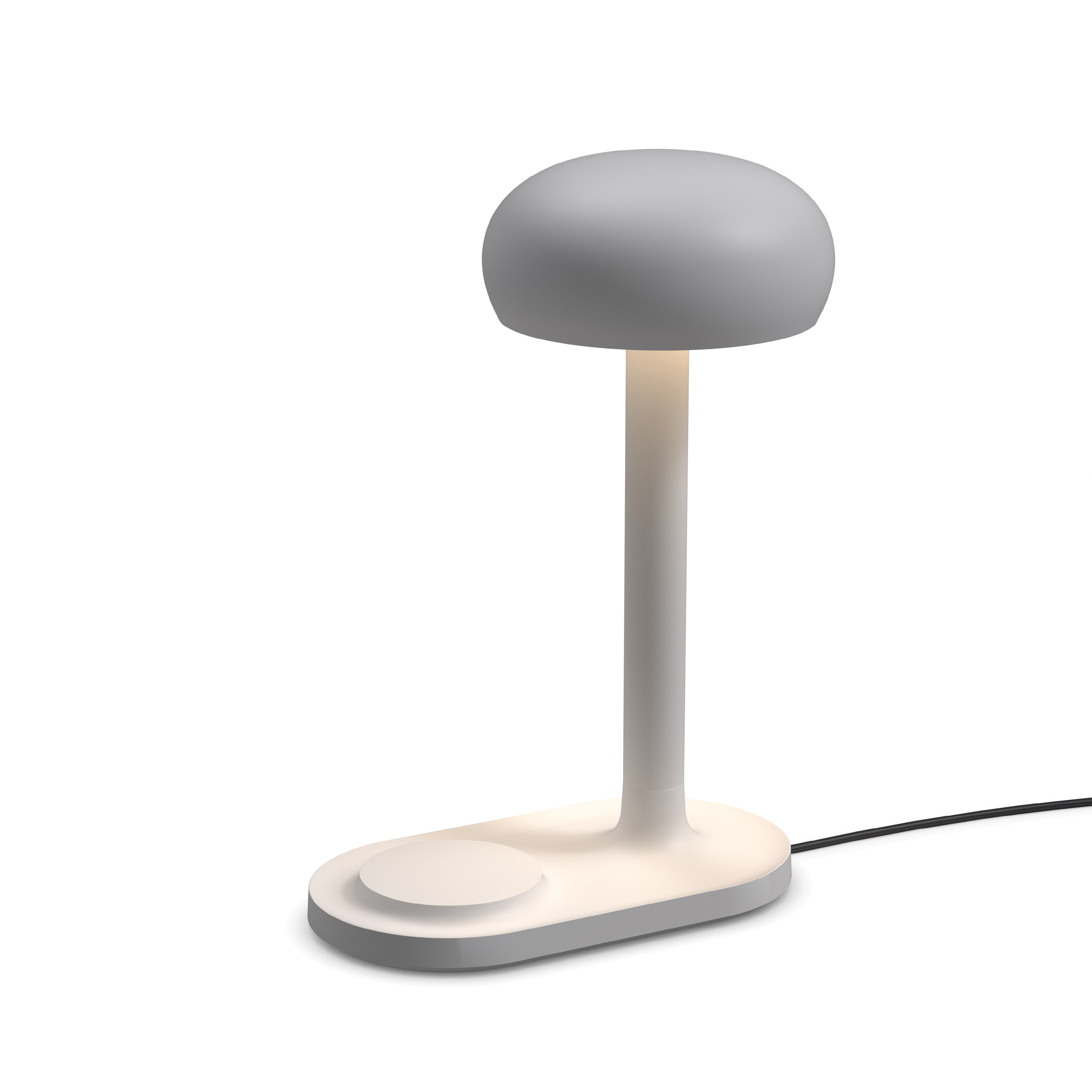 E-shop Lampa Emendo s Qi bezdrôtovým nabíjaním, krémová - Eva Solo