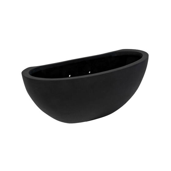 E-shop Pottery Pots Kvetináč Mini Dorant Wally, farba čierna, viac veľkostí - PotteryPots Velikost: L - v. 16.5 cm
