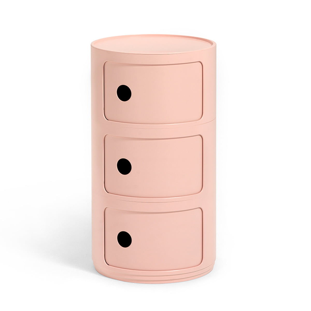 E-shop Kartell Stolík s úložným priestorom Componibili BIO 5970, 3 úložné diely, viac farieb Farba: růžová
