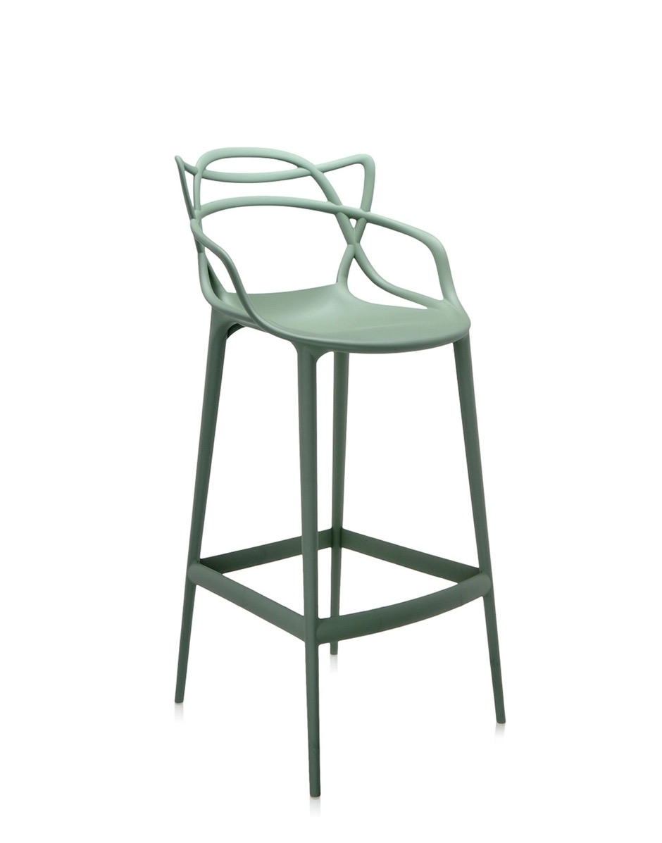 E-shop Barová stolička MASTERS, v. 75 cm, viac farieb - Kartell Farba: šalvějově zelená