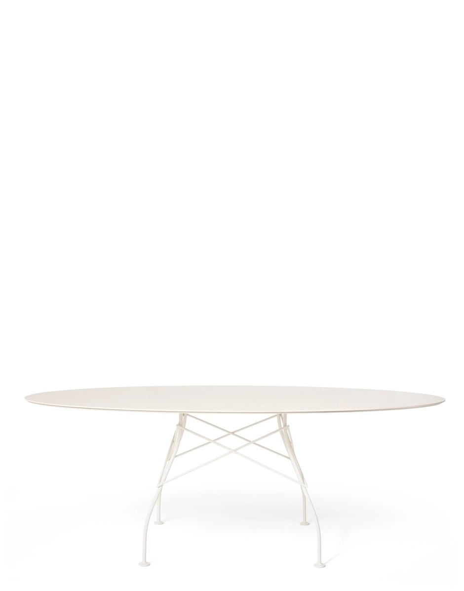 E-shop Vonkajší stôl GLOSSY OVAL, viac variantov - Kartell Farba: Bílá/bílá