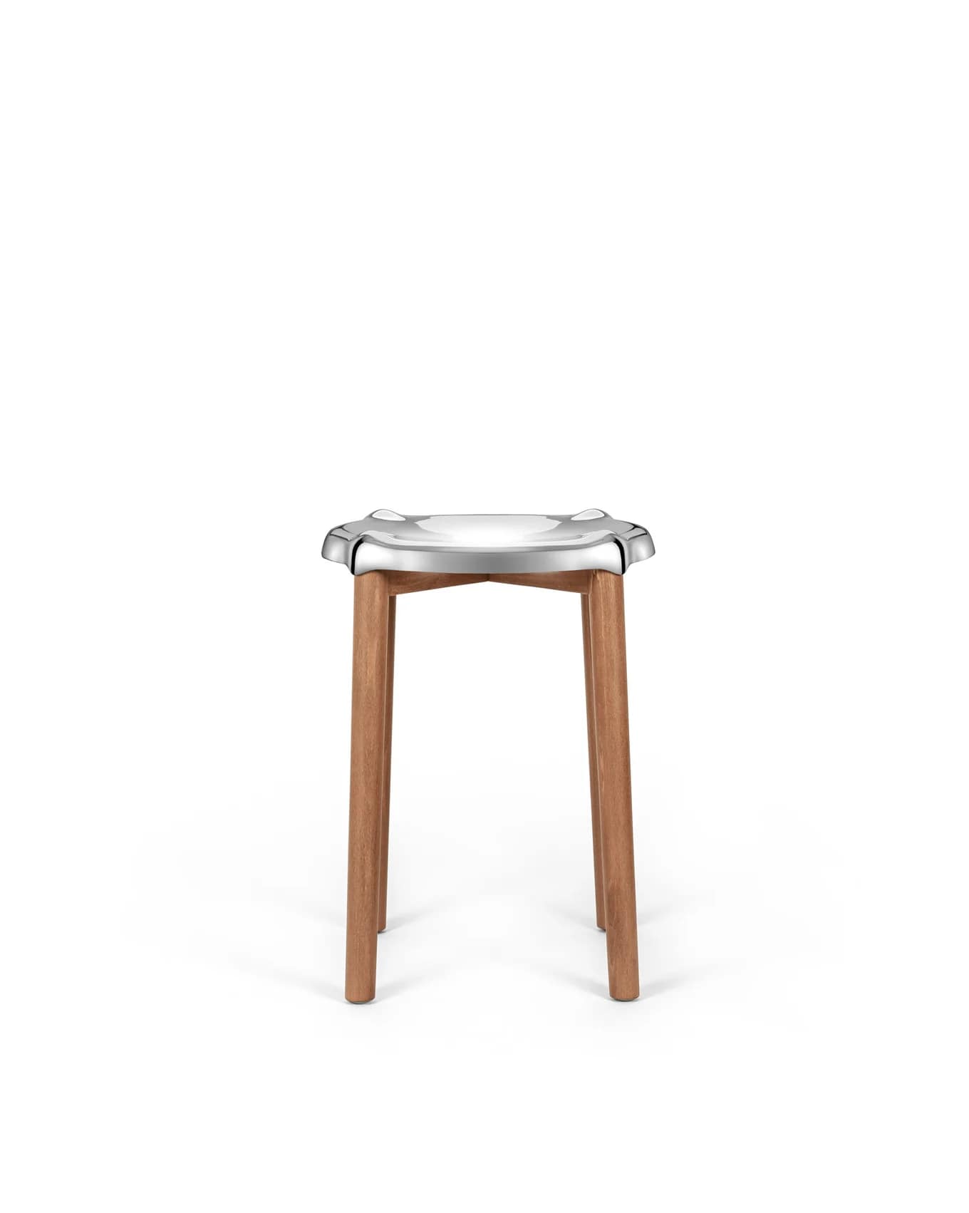 Barová stolička POELE, nízka, viac variantov - Alessi Farba: Nerez - leštěný