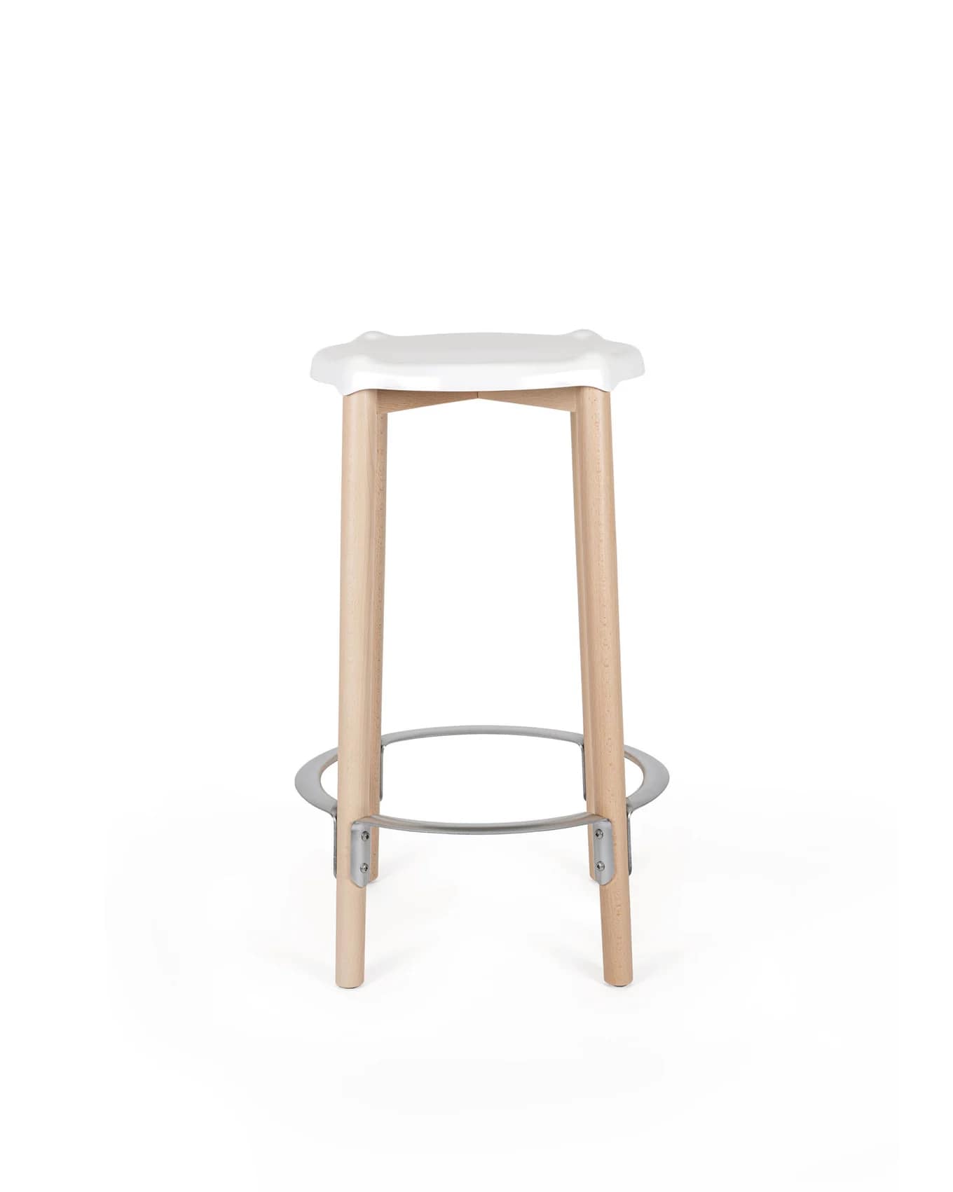 Barová stolička POELE, vysoká, viac variantov - Alessi Farba: bílá