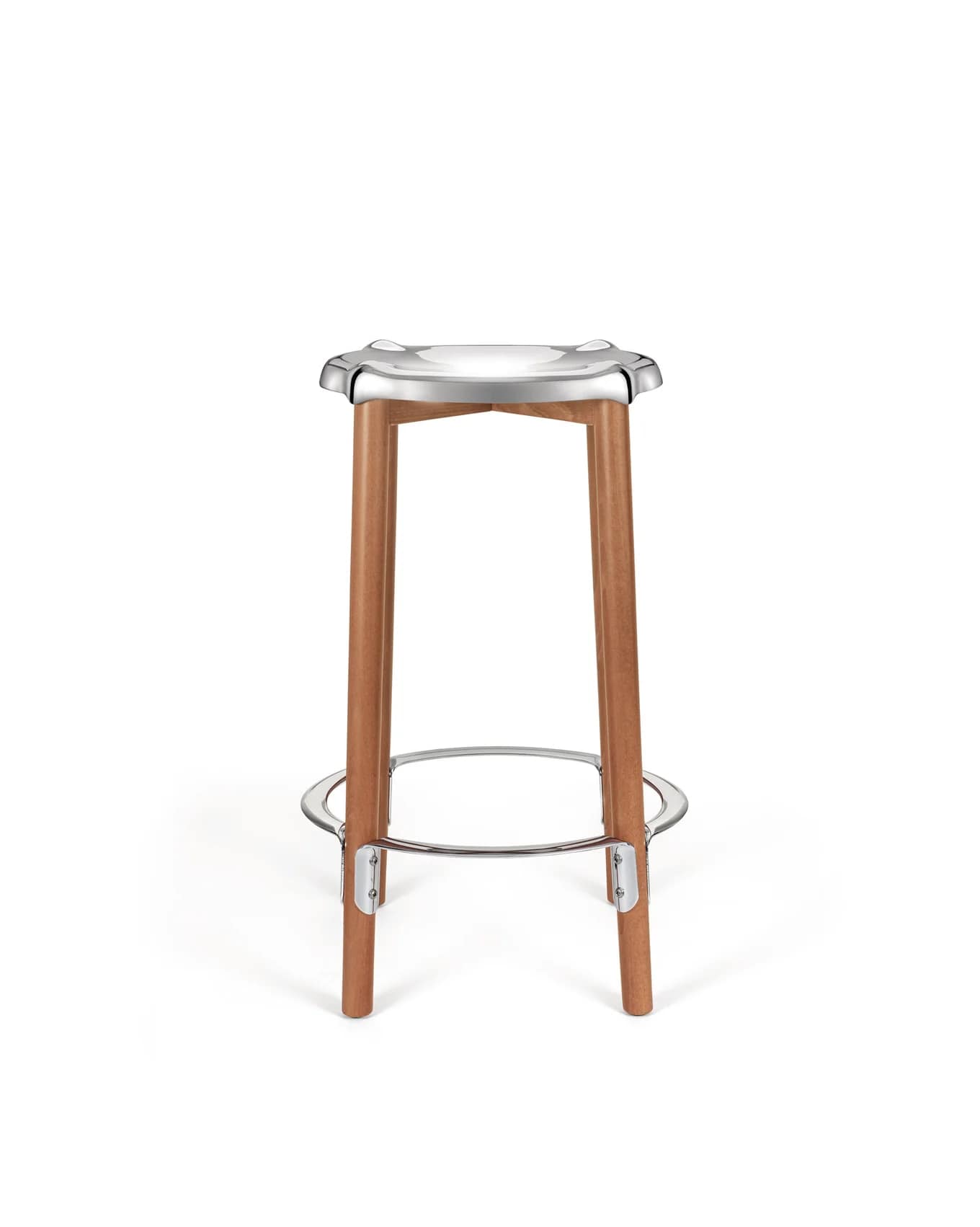 Barová stolička POELE, vysoká, viac variantov - Alessi Farba: Nerez - leštěný