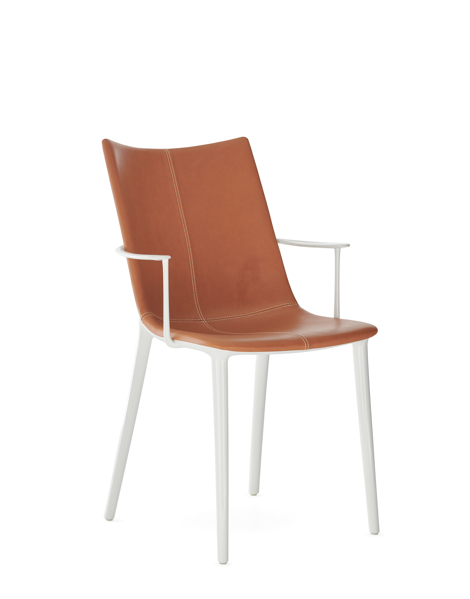 E-shop Stolička H.H.H. koža, viac variantov - Kartell Farba: Bílá / kůže